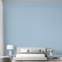 Blaue Zweifarbig-Minimal-Jungenzimmer-Vertikalstre