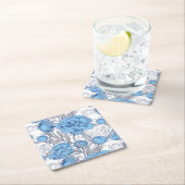 Blaue Zwerge Rechteckiger Pappuntersetzer (Vor Ort)