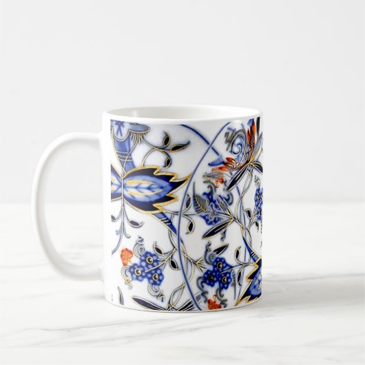 Blaue Zwiebel-Vintages China-Muster Kaffeetasse (Links)