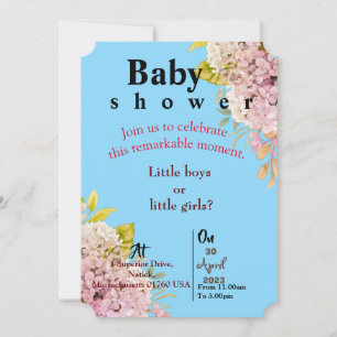 Blaue Zwilling Baby-Einladung Einladung