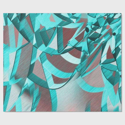 Blaue Zyanenstreifen auf braunem Hintergrund Geschenkpapier (Flach)