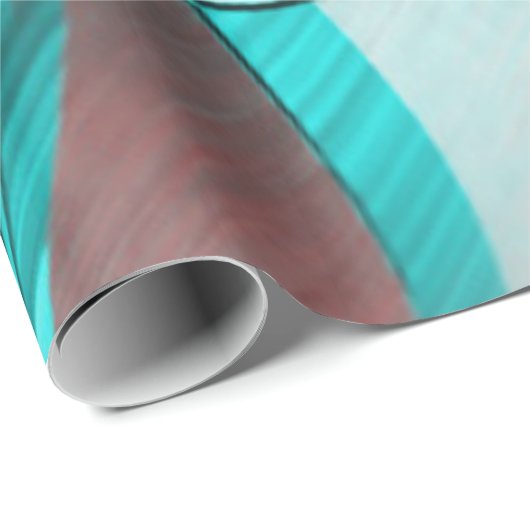 Blaue Zyanenstreifen auf braunem Hintergrund Geschenkpapier (Rolleneckpunkt)