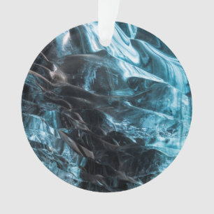 Blaueis-Abstrakt in einer Eishöhle Ornament