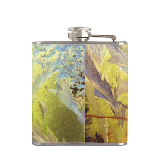 Blaueis-Blätter Flachmann (Rückseite)