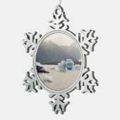 Blaueis Schneeflocken Zinn-Ornament (Rechts)