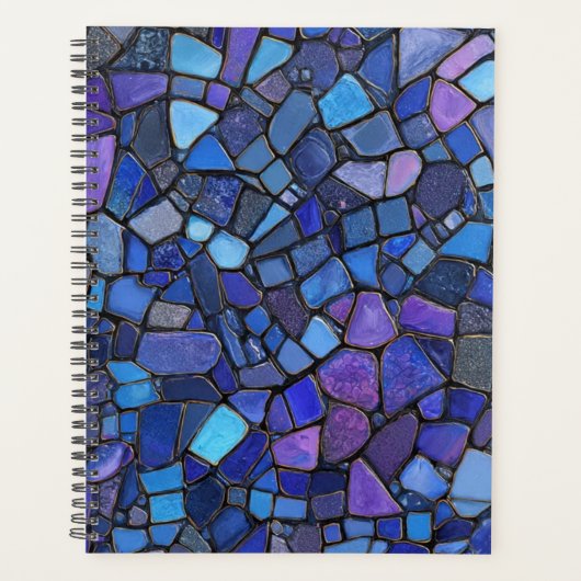 BlaueLilaMosaikKachel Planer (Vorderseite)