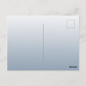 Blauen Bordeaux-Blumen Einladung Hochzeit Postkarte (Rückseite)