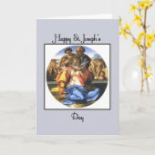 Blauen glücklichen St Joseph Tag Karte (Gelbe Blume)