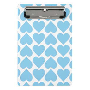 Blauen Herzen Muster, Romantisch, Liebe Mini Klemmbrett