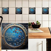 Blauen mit der Gold Bible Verse individuell anpass Fliese