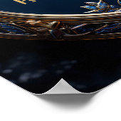 Blauen mit der Gold Bible Verse individuell anpass Poster (Ecke)