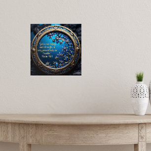Blauen mit der Gold Bible Verse individuell anpass Poster