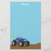 Blauen Monster-LKW, für Jungen laufen Briefpapier (Vorderseite)