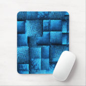 Blauen Quadrate mit abstraktem Stammesdesign Mousepad (Mit Mouse)