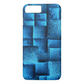 Blauen Quadrate mit abstrakten Stammeszeichnungen Case-Mate iPhone Hülle (Rückseite)