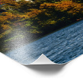 Blauen See im Herbst Fotodruck (Ecke)