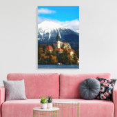 Blauen See im Herbst Leinwanddruck (Insitu (Wohnzimmer))