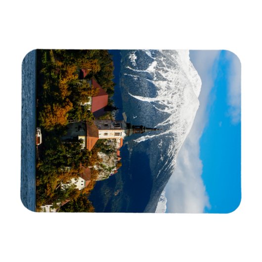 Blauen See im Herbst Magnet (Horizontal)