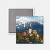 Blauen See im Herbst Magnet (Vorderseite/Rückseite)