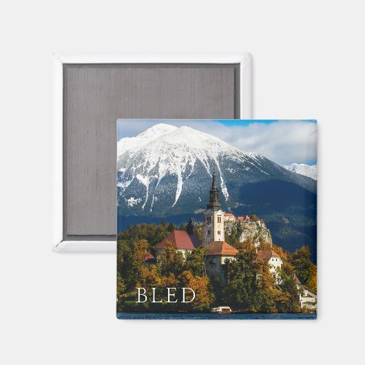 Blauen See im Herbst Magnet (Vorderseite/Rückseite)