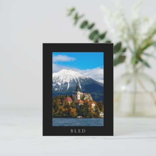 Blauen See im Herbst Postkarte (Stehend Vorderseite)