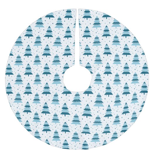 BLAUEN- UND WEISSSTÄMME POLYESTER WEIHNACHTSBAUMDECKE (Vorderseite)