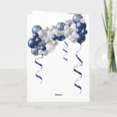 Blauer 10. Jahrestag Glückwunsch Karte (Rückseite)