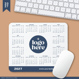 Blauer 2027 Business Logo Marketing Kalender Mousepad