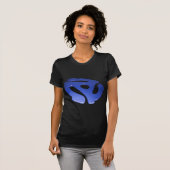 Blauer 3D 45 U/min Adapter T-Shirt (Vorne ganz)