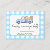 Blauer Abfall LKW - wie groß ist der Bauch der Mam Begleitkarte (Vorderseite)