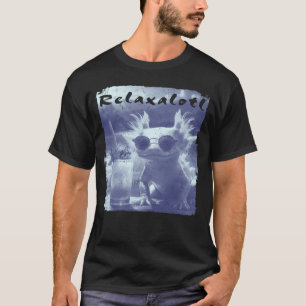 Blauer abgenutzter Relaxalotl Axolotl T-Shirt