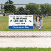 Blauer Abschluss-Banner für 2021 Banner (Insitu)