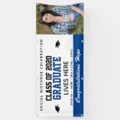 Blauer Abschluss-Banner für 2021 Banner (Vertikal)