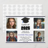 Blauer Abschluss Einladung (Vorne/Hinten)