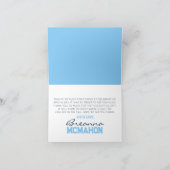 Blauer Abschluss für Navy & Baby Dankeskarte (Innenseite)