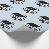 Blauer Abschluss Geschenkpapier (Ecke)