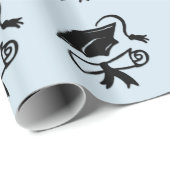 Blauer Abschluss Geschenkpapier (Rolleneckpunkt)