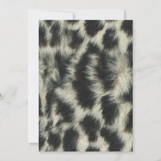 Blauer Abschluss mit Flachband und Schneeleopard E Einladung (Rückseite)