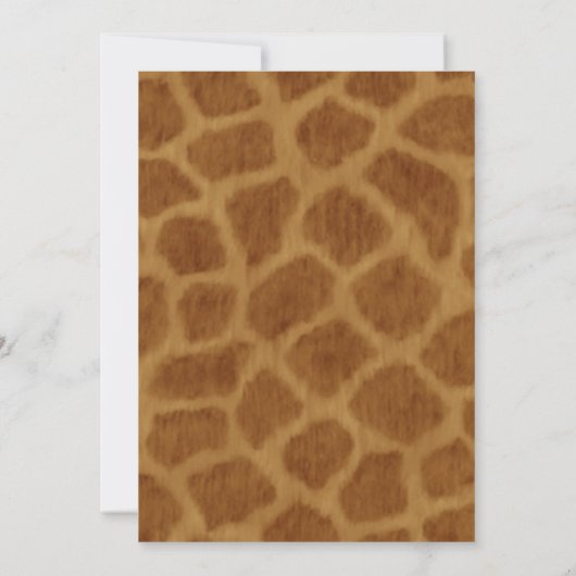 Blauer Abschluss und Giraffe Einladung (Rückseite)