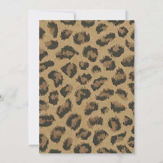 Blauer Abschluss und Leopard Einladung (Rückseite)