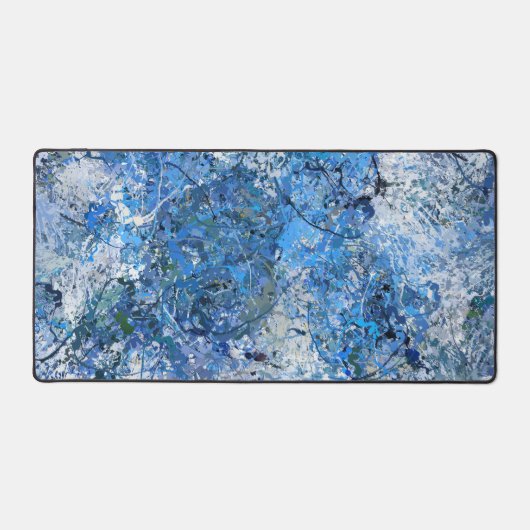 Blauer Abstraction Schreibtischunterlage (Vorderseite)