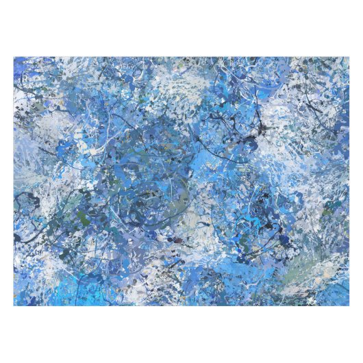 Blauer Abstraction Tischdecke (Vorderseite (Horizontal))