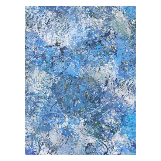 Blauer Abstraction Tischdecke (Vorderseite)