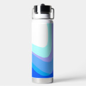 Blauer Abstrakter 1112 Trinkflasche (Hinten)