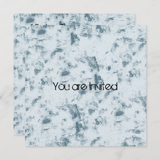 Blauer Abstrakter Babydusche Einladung (Vorne/Hinten)