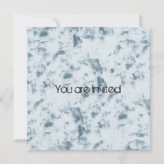 Blauer Abstrakter Babydusche Einladung (Vorderseite)