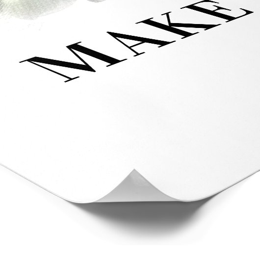 *~* Blauer Abstrakter DANDELION macht Wünsche Poster (Ecke)