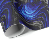 Blauer abstrakter, digitaler Kunsthintergrund. Geschenkpapier (Rolleneckpunkt)