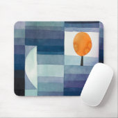 Blauer Abstrakter Herbst Paul Klee Wasserfarbe Mousepad (Mit Mouse)