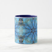 blauer abstrakter Hintergrund Tasse (Zentrum)